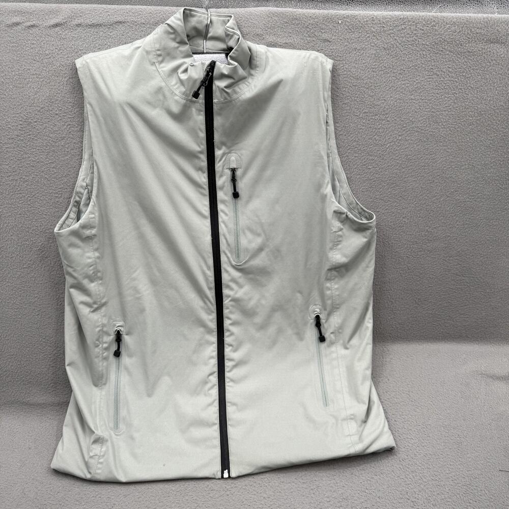 Ministry Of Supply Aurora Vest Mens Large Green Softshell Windbreaker Pockets